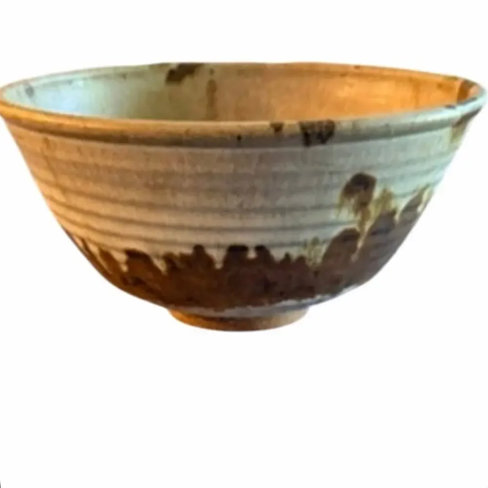 Vintage Robinson Signed Studio Pottery Stoneware Bowl 9